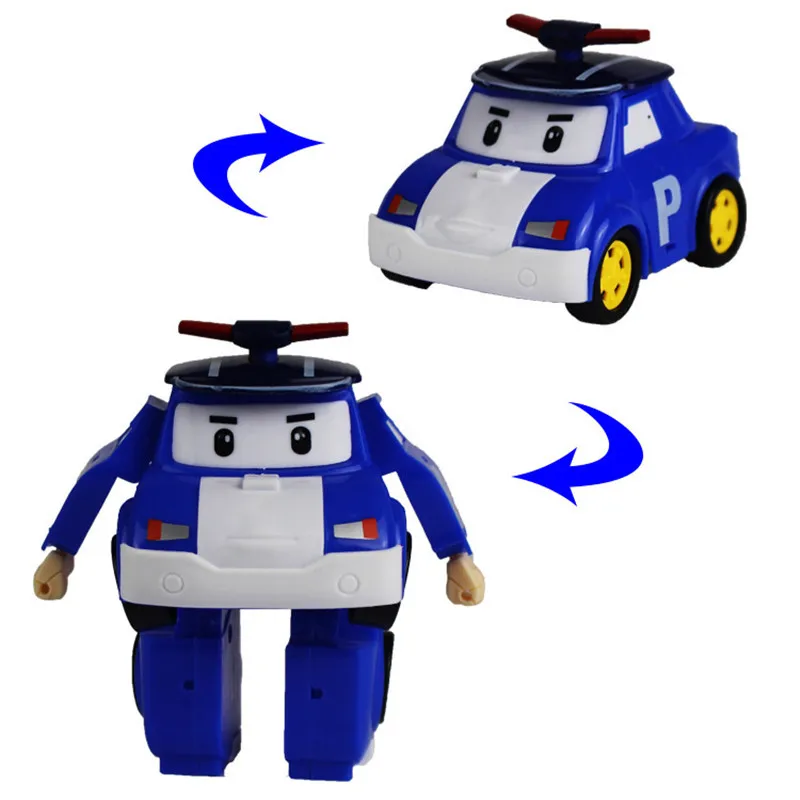 

6 Styles Korean Upgraded Version Helly Transformation Robot Police Roy Car Action Figure Deformed Kids Toys Children Gifts
