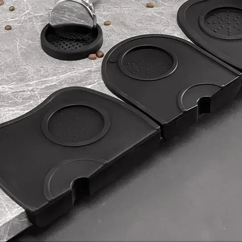 Coffee Powder Pad Non-Slip Silicone Tamping Station Espresso Mat for Home Cafe Barista Tools Black Accessories Kitchen Supplies
