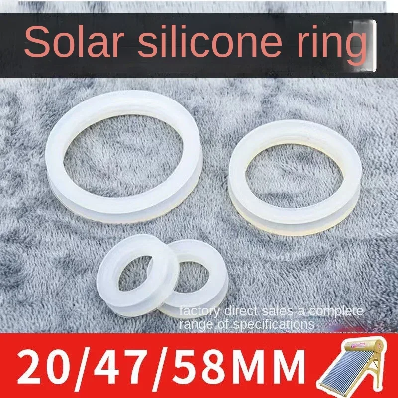Anel de Vedação de Silicone para Aquecedor Solar de Água Tubo de Vácuo 47 mm 58 mm 45 mm 37 mm 25 mm 20 Pcs