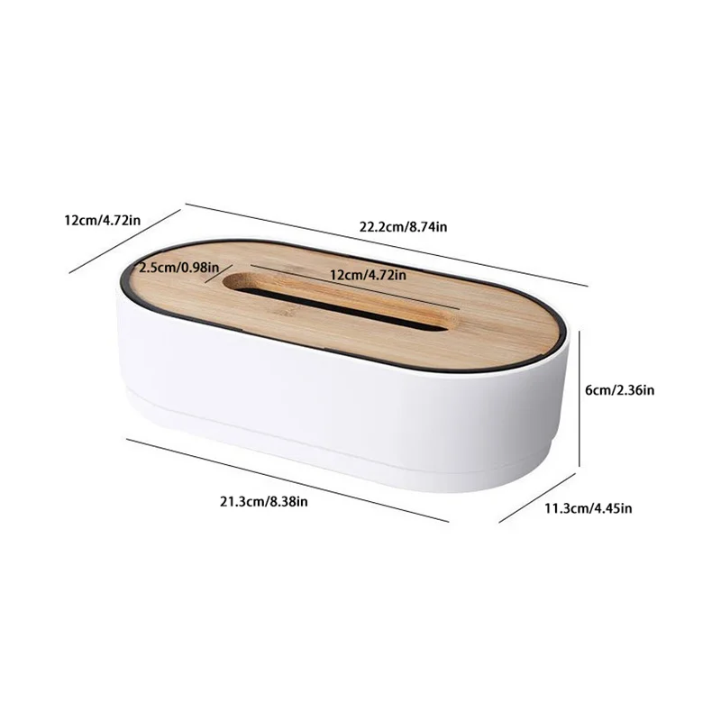 Tissue Box Holder Bamboo Cover Toilet Paper Box Napkin Holder Case Tissue Paper Dispenser Towel Storage Boxes