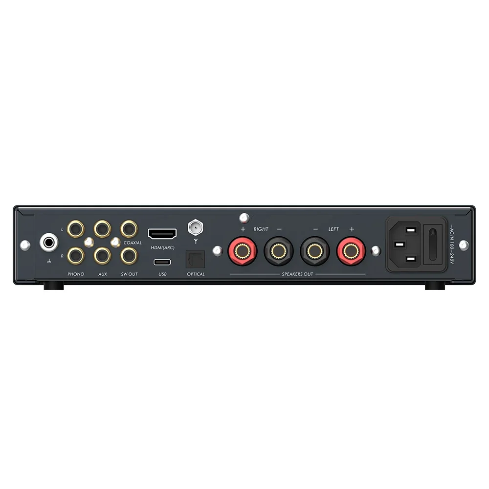 LOXJIE A40 Power Amplifier Headphone Amp 165W X 2 MQA-CD Bluetooth XU-316 DSD256 Optical I2S HDMI ARC PHONO Remote Control 3