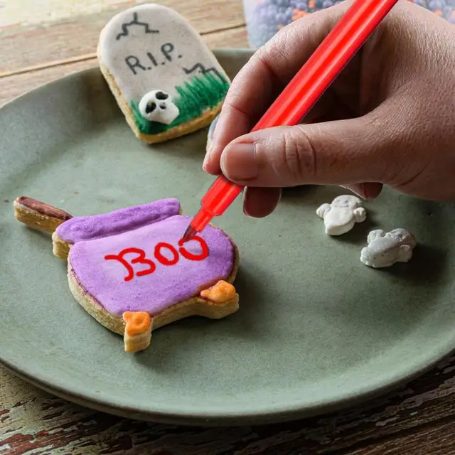 12 Színes Ehető Író Tollak Süteményhez Cookie Dekoráció Toll Pigment Ételek Marker Ínyenc Írók Fondant Dekorációs Eszközök - Image 2