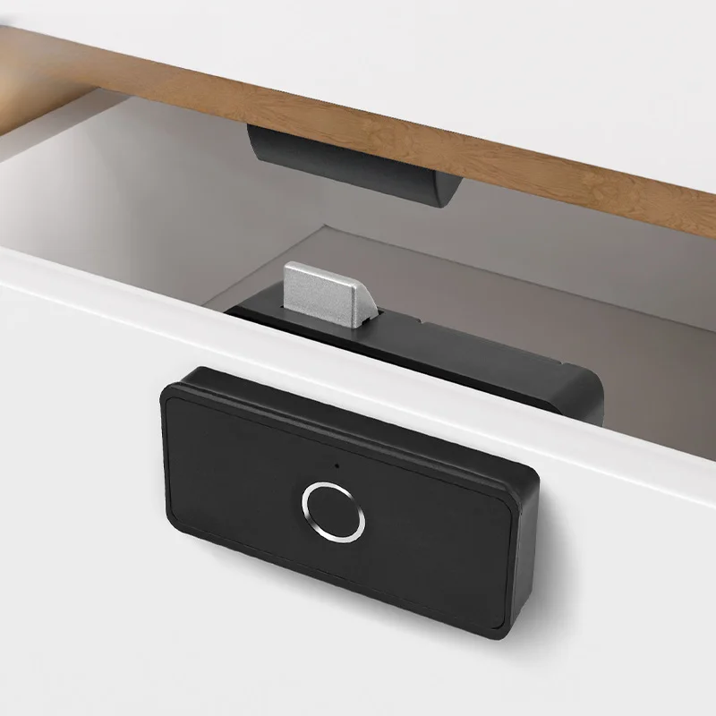 USB 전원 지문 인식 서랍 잠금 장치 생체 인식 캐비닛 잠금 장치 IP65 등급 방진 및 방수 ABS 블랙 7.4x5cm