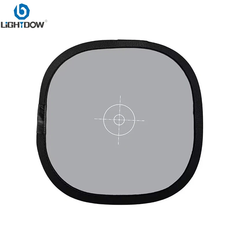 Lightdow 12 인치 30cm 18% 접이식 그레이 카드 반사경 화이트 밸런스 더블 페이스 포커싱 보드 (캐리 백 포함)