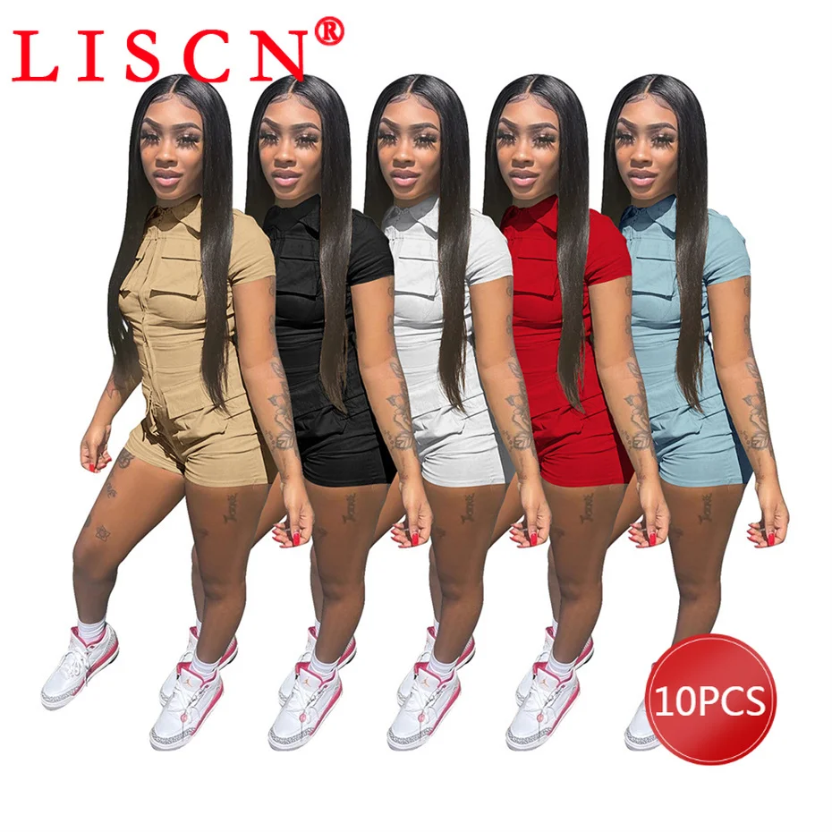 10pcs Bulk Items Wholesale Lots Women Clothing Summer Romper Short