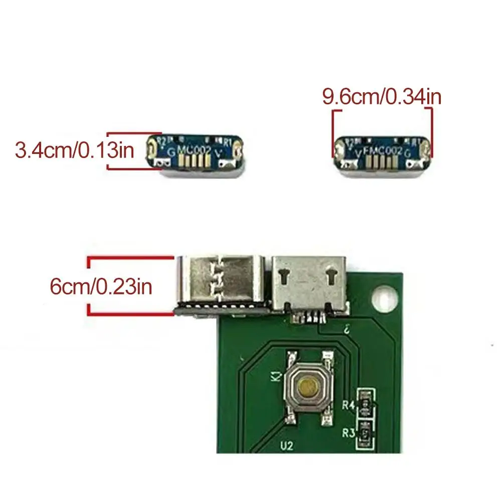 10 قطعة M85k المصغّر USB إلى نوع-C لوح مهايئ نوع-C...