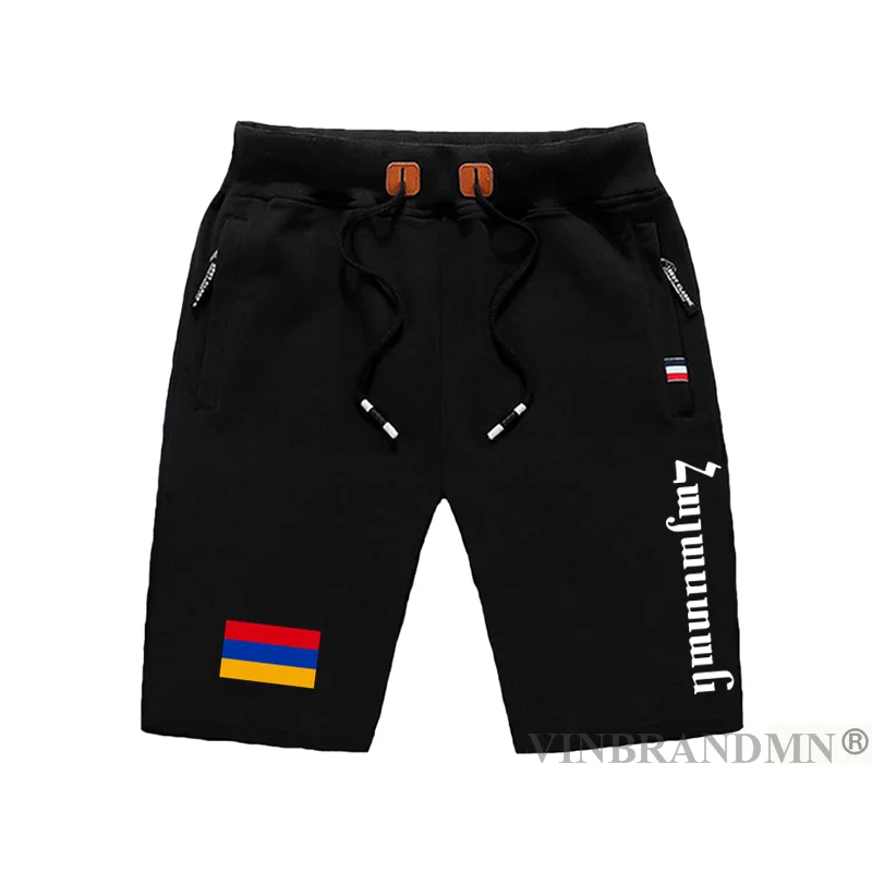 

Armenia mens shorts beach man men's board shorts flag workout zipper pocket sweat bodybuilding 2021 cotton brand Armenian ARM