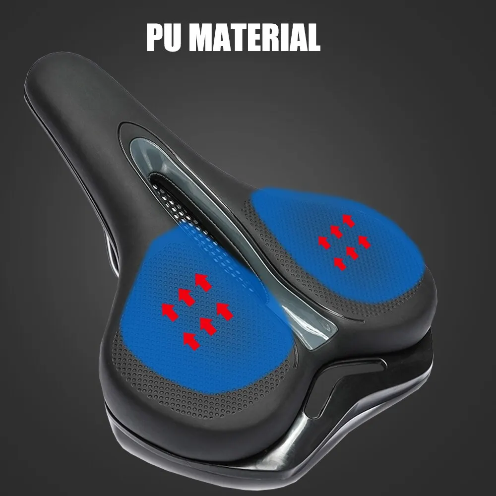 bicycle saddle ThinkRider MTB Bike Saddle Breathable Big Butt Cushion Leather Surface Seat Mountain Bicycle Shock Absorbing Hollow Cushion