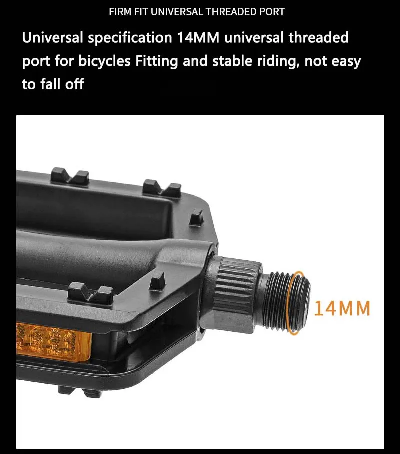 Description Picture 4 of itemENLEE Bicycle Pedals Mtb plastic Footrest Flat Mountain Bike Paddle Grip Pedalen Bearings Footboards Cycling Foot Hold