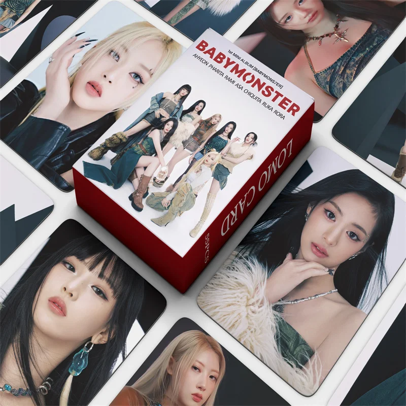 

KPOP 55 штук/комплект детский альбом монстр, SHEESH LOMO Razglednica Debitantka AHYEON RAM RORA Dekle Razglednica PHARITA Foto Razglednica