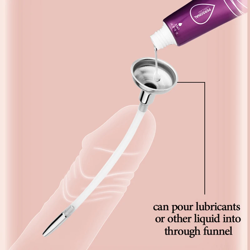 Urethral Stimulator Medical Steel Funnel Catheter Urethal Women Sounding Rod Sex Toys Men'S Masturbation Device Hole Penis Plug urethral dilator,silicone urethral dilator