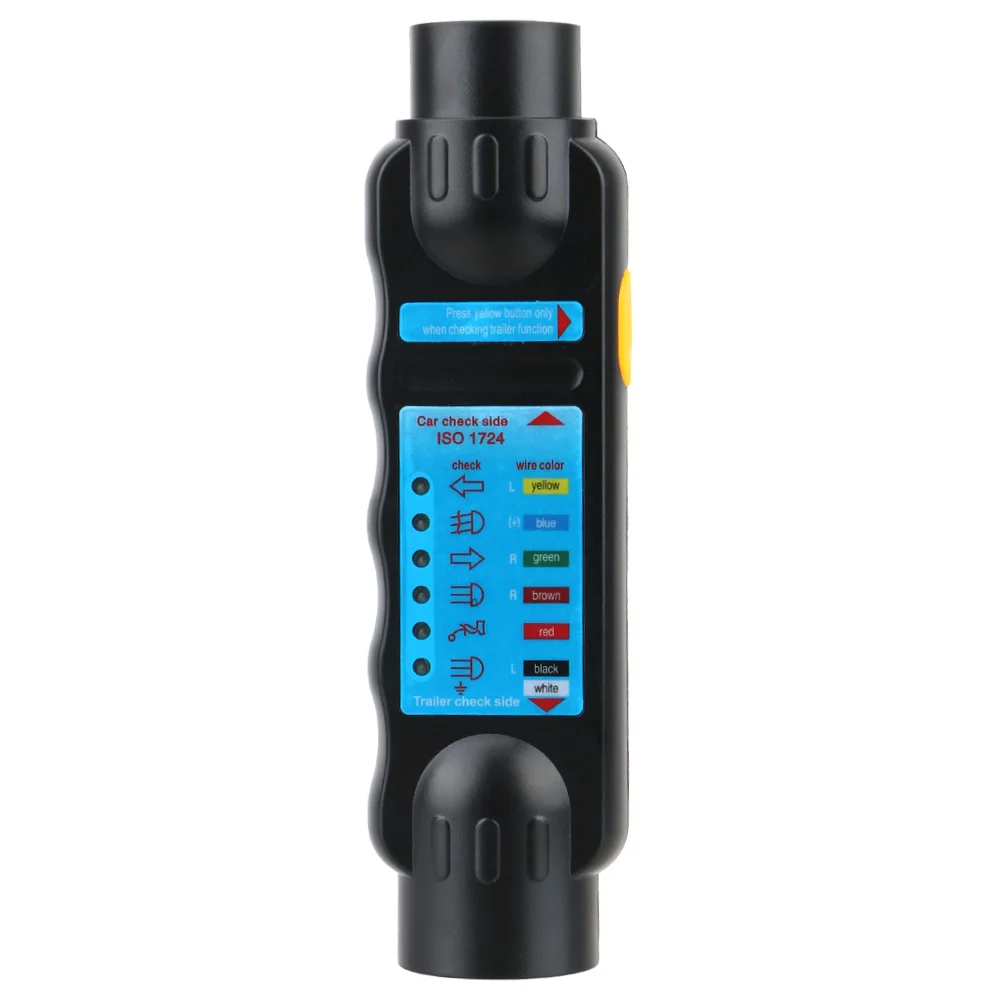 Trailer Tester 7 Pin Caravan Towing Tow Bar Light Wiring Tester 12V Car Towing Light Plug Socket Diagnostic Tools