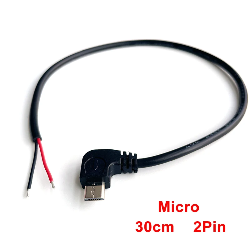 ตัวเลือกสินค้า ชิ้นส่วนชาร์จ USB 2.0 แบบข้อศอก ใช้ได้กับ Micro USB และ Type-C