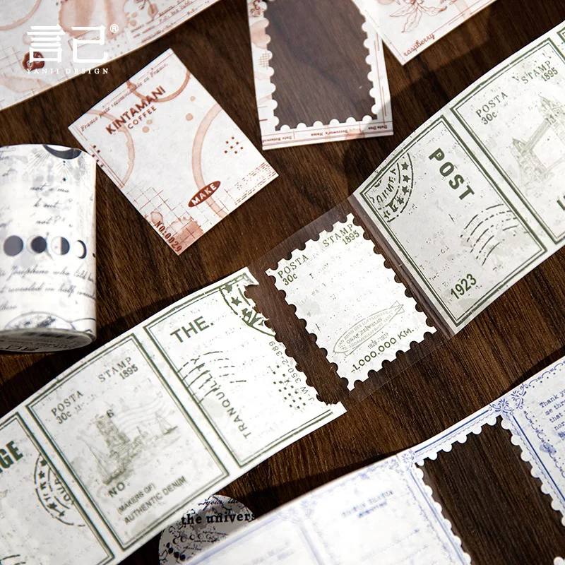 Journal Pages travel series postal letterpress label sticker box