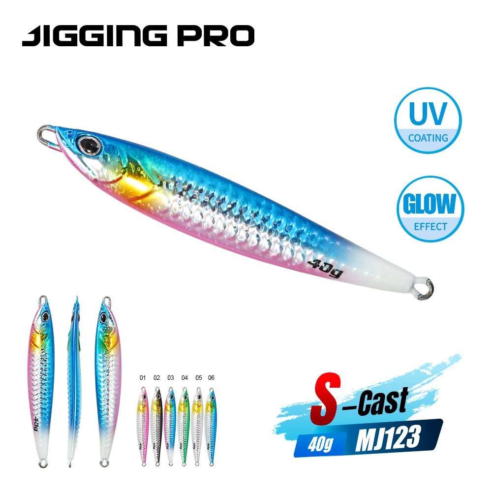 JIGGING PRO S-CAST 40g Long Casting Jig S Shape Shore