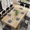 Dining Table for 8-10 People, 86.6-Inch Rectangular Wood Kitchen Table with Thicken Tabletop, Office Conference Room Table 3