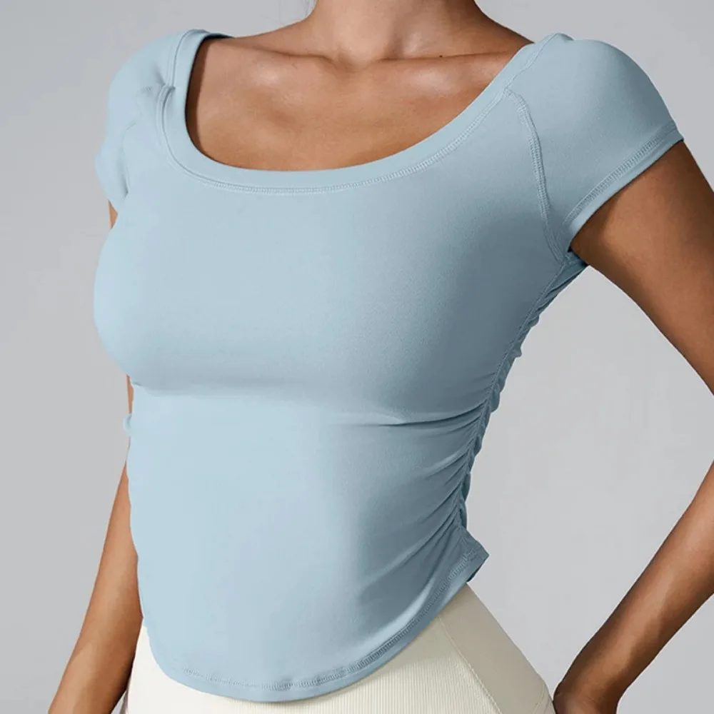 Women Athletic Short Sleeves Quick-Dry Sports T-Shirt