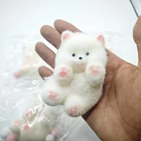 Kawaii Flocked Bunny Angel Sheep Seal Chick Curly Dog Relieve Stress Irritability Fingertip Toy Sensory Autism Kids Squishy Gift 2