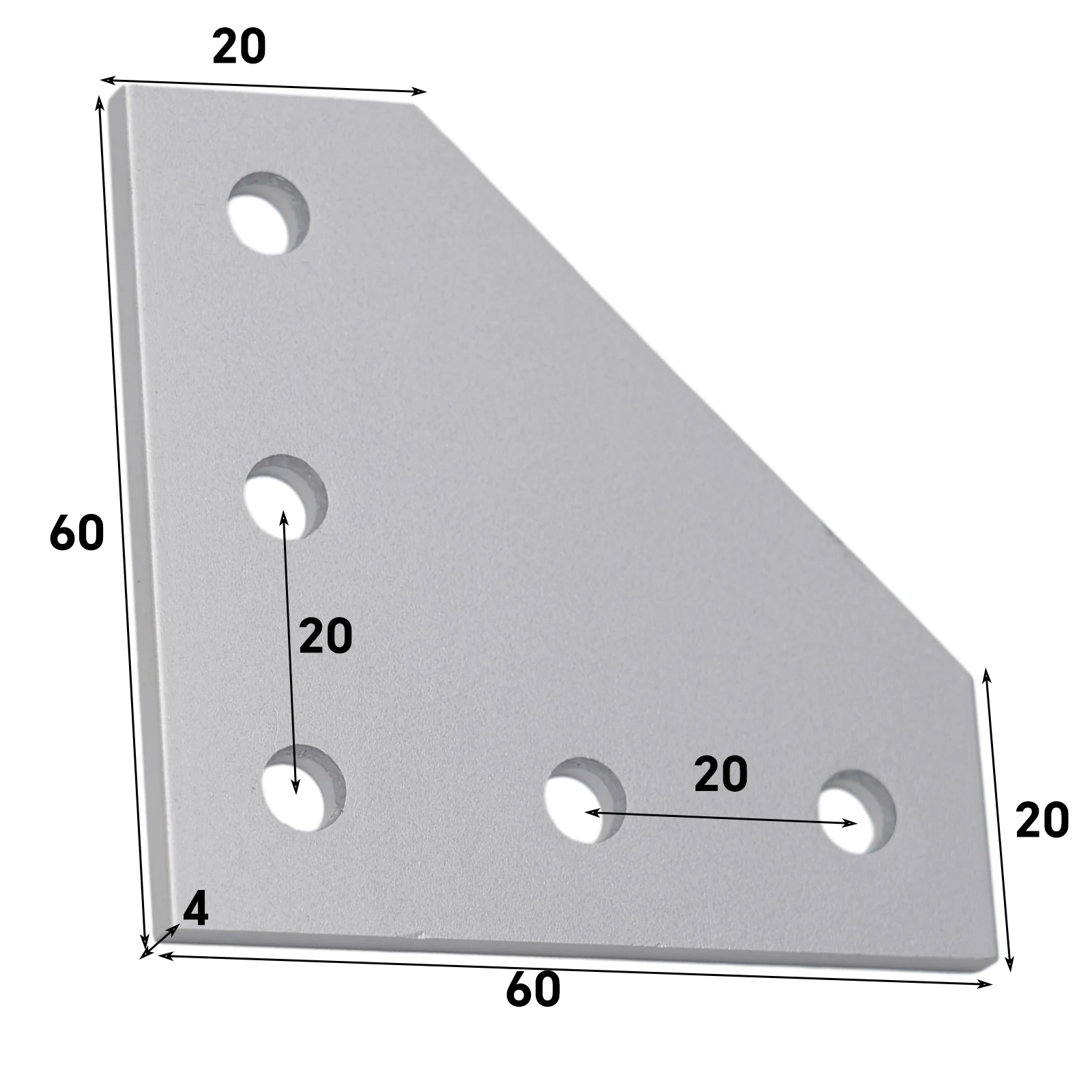 4pcs Joint Board Plate Corner Angle Bracket Aluminum Alloy For Series Aluminum Profile 5Hole 90 Degree Furniture Hardware