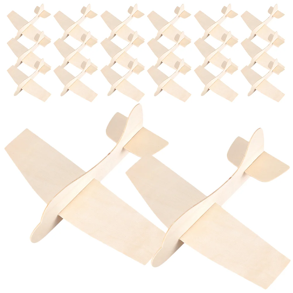 

Stobok Diy Wood Planes Blank Painting Plane Wooden Airplane Craft Kits Unfinished Assemble Airplane Models Handicraft Plane Toy
