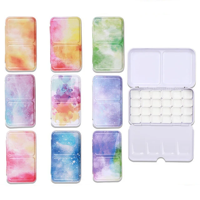 Empty Watercolor Paints Tins Box Palette Painting Storage with 6/12 Full  Pans and 12/24 Half Pans for Art Painting Supplies - AliExpress