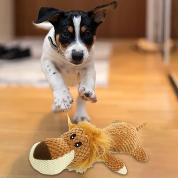 Pet Dog Toy Cute Plush Squeak Stuffed Toys Cartoon Puppy Dog Toy Puppy Teething Chewing Pet Dog Chew Squeak Toy Dog Accessories 2