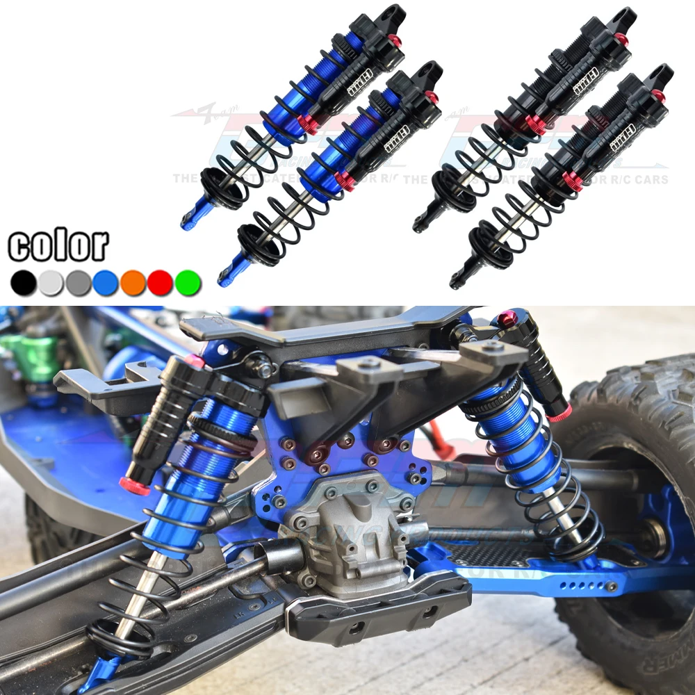 

GPM for Trax 1/8 Sledge Monster Truck 95076-4 RC Car Upgrade Parts Metal 128mm True Negative Pressure Front Shock Absorber 9660