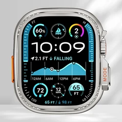 Premium Metal Bumper Case for Apple Watch - Sleek Protector Frame Cover (Ti2)