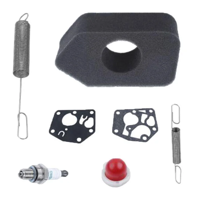 Kit Ricambio Filtro Aria E Candela Per Tosaerba Briggs & Stratton - Include Guarnizioni Per Carburatore E Olio - Foto 3