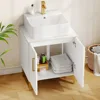 24 Inch Bathroom Vanity with Countertop Sink Combination, Modern Bathroom Storage Vanity Cabinet Set 2