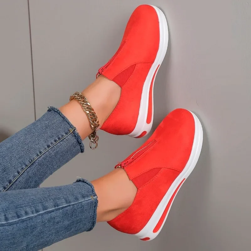 Women's Casual Sneakers - Suede Tennis Shoes For Walking, Running, Athletic Wear