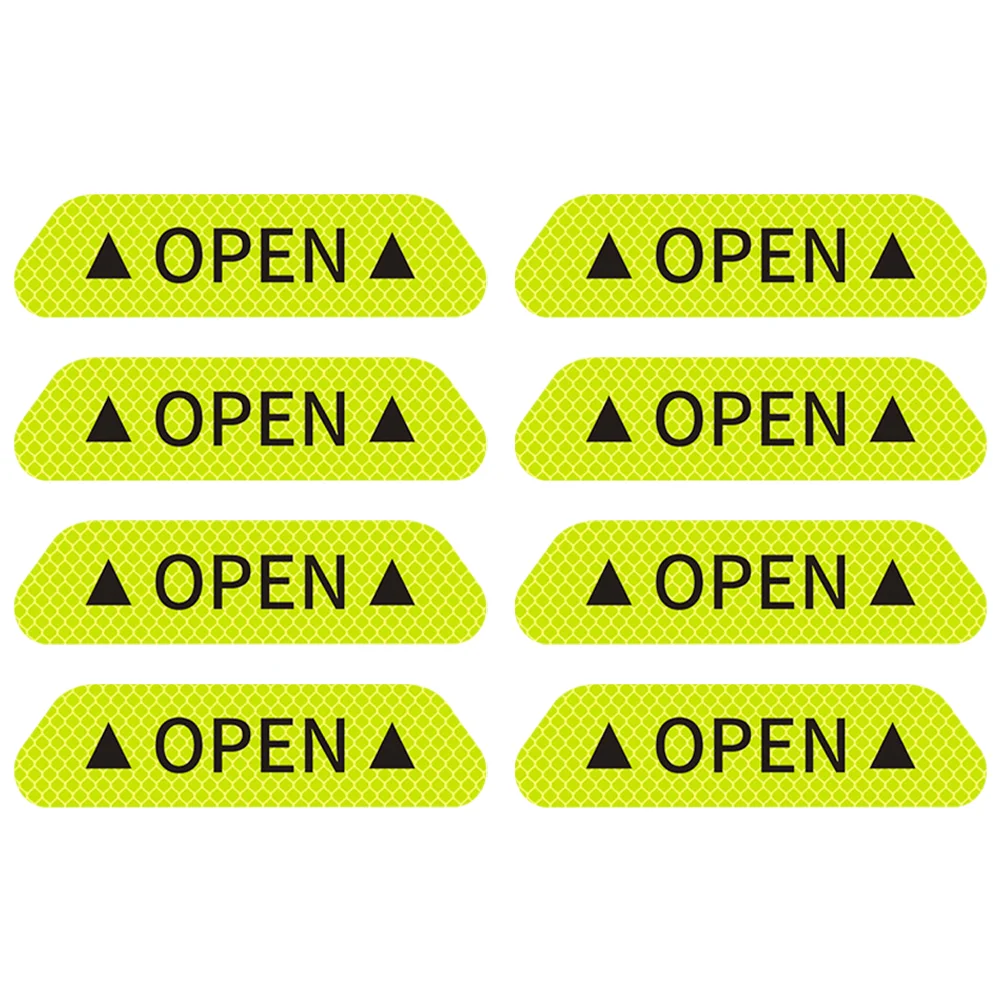 

8 Pcs Reflective Car Stickers for Truck Trailer Warning Decals Reflector Reminder Door Open Adhesive
