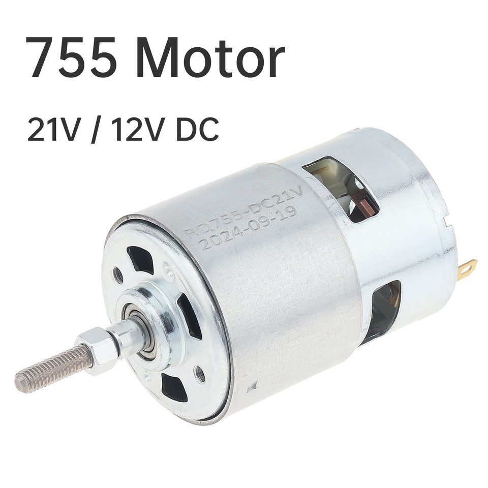 755 DC Motor 12V / 21V Grass Cutter Motor Lawn Mower Replaces Motor for Weed Trimmer / Cordless Weeder with Long Shaft