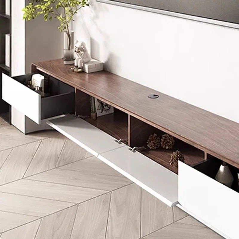 Nordic Modern Wall‑Mounted TV Stand with Drawers — Minimalist Glamour Storage Console 4