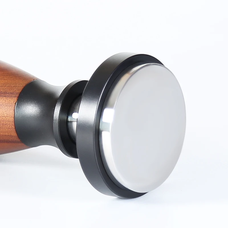 مكبس قهوة احترافي 58 ملم، ستانلس ستيل، مقبض خشب جو...