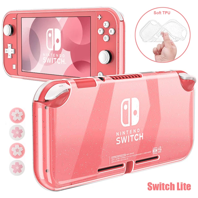 Weiche Schutzhülle Hülle für nintendo switch lite tpu Silikon mit Griff  kappen Kristall glitter - AliExpress