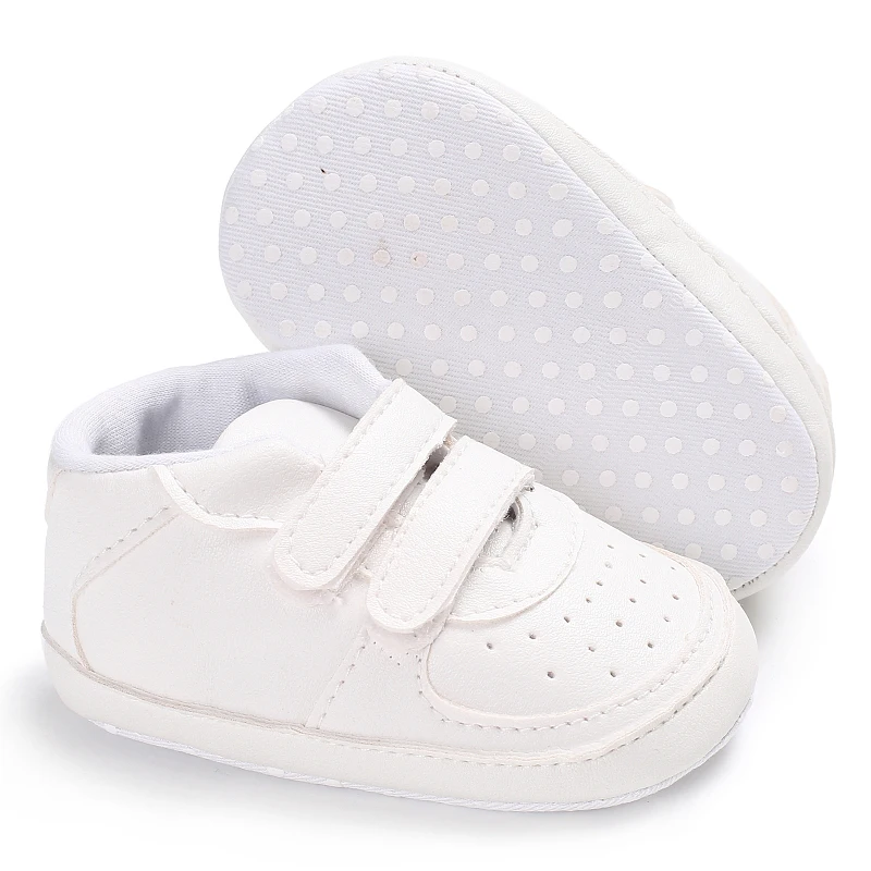 White Fashion Baby Shoes Casual Shoes For Boys And Girls Soft Bottom Baptism Shoes Sneakers For Freshmen Comfort First WalkShoes 2