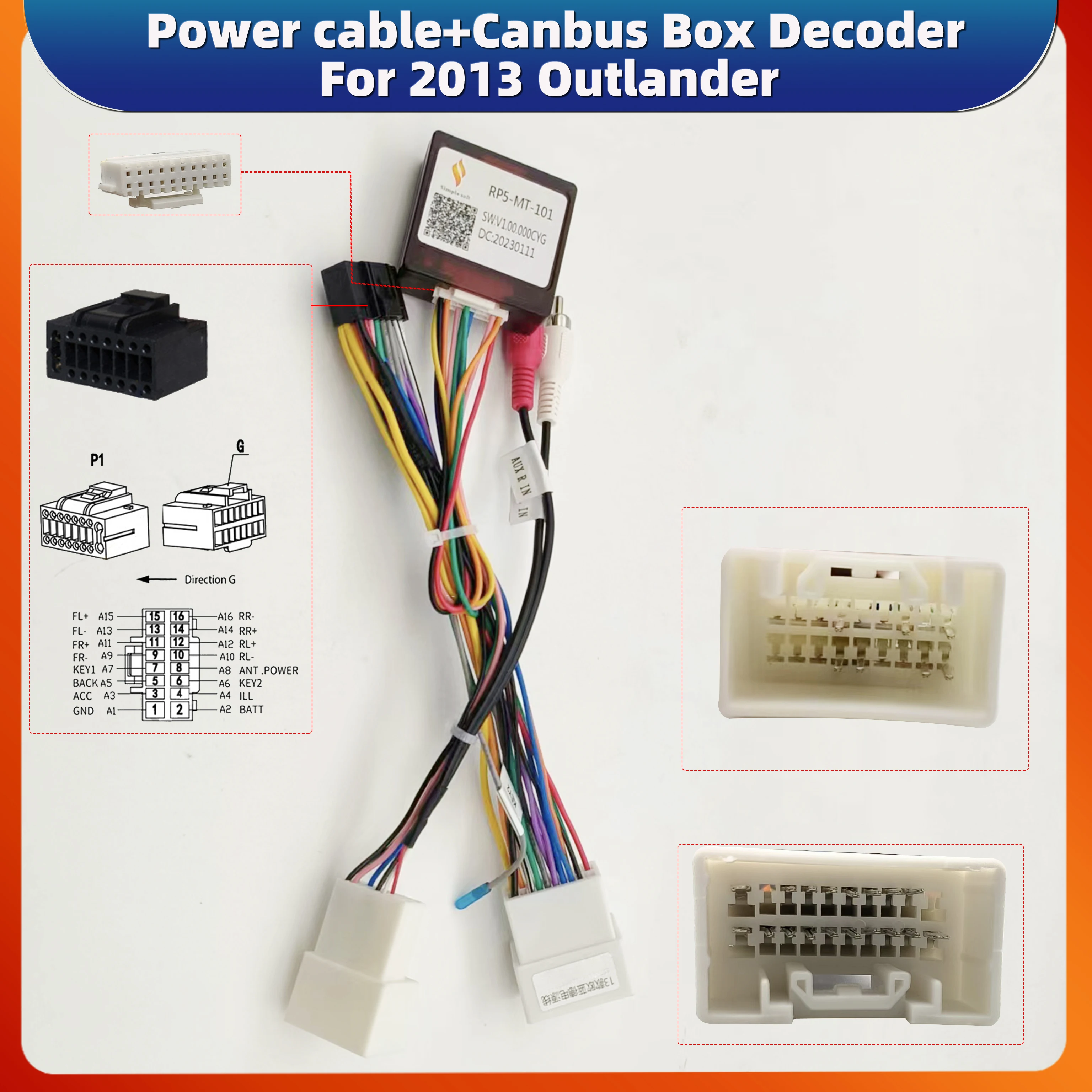 16 Pin Canbus Adapter RP5-RN-101 Für Renault Captur/Clio/Express 2021