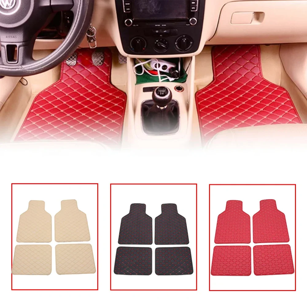 4Pcs Universal Car Floor Mats Carpet Mat Waterproof Anti-dirty Floor Mats For GREAT WALL M1 M2 M4 Hover H3 X200 Hover H6 Car Floor Mats Floor Mats