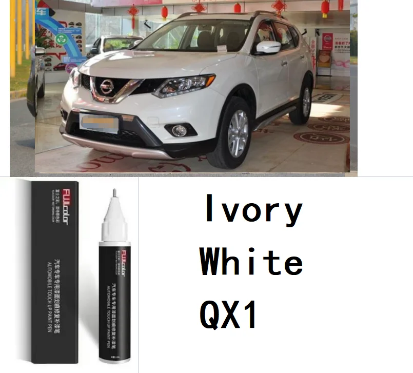 OEM Nissan (Pearl White, QAB) Touch Up Paint + Clear Coat Pen New