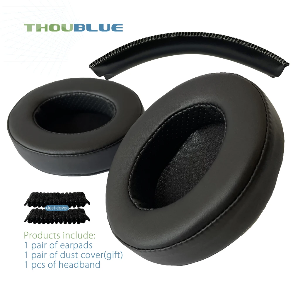 Premium Replacement Memory Foam Ear Pads - Silver Edition