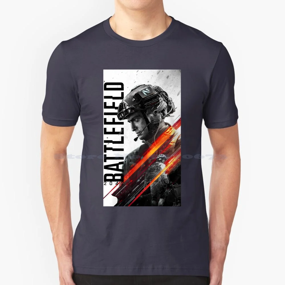Battlefield 2042 Maglietta In Bianco E Nero 100% Cotone Tee Battlefield 2042 Pc Steam Origin War Gaming Console Di Gioco Elettronica