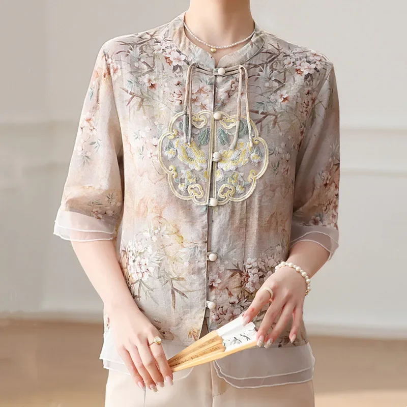 Summer Tang Chiffon T Shirt Women Clothing Ropa China Mujer T-Shirt Harajuku Woman Tops Tee Blusas Casual Ladies Tshirt Camiseta