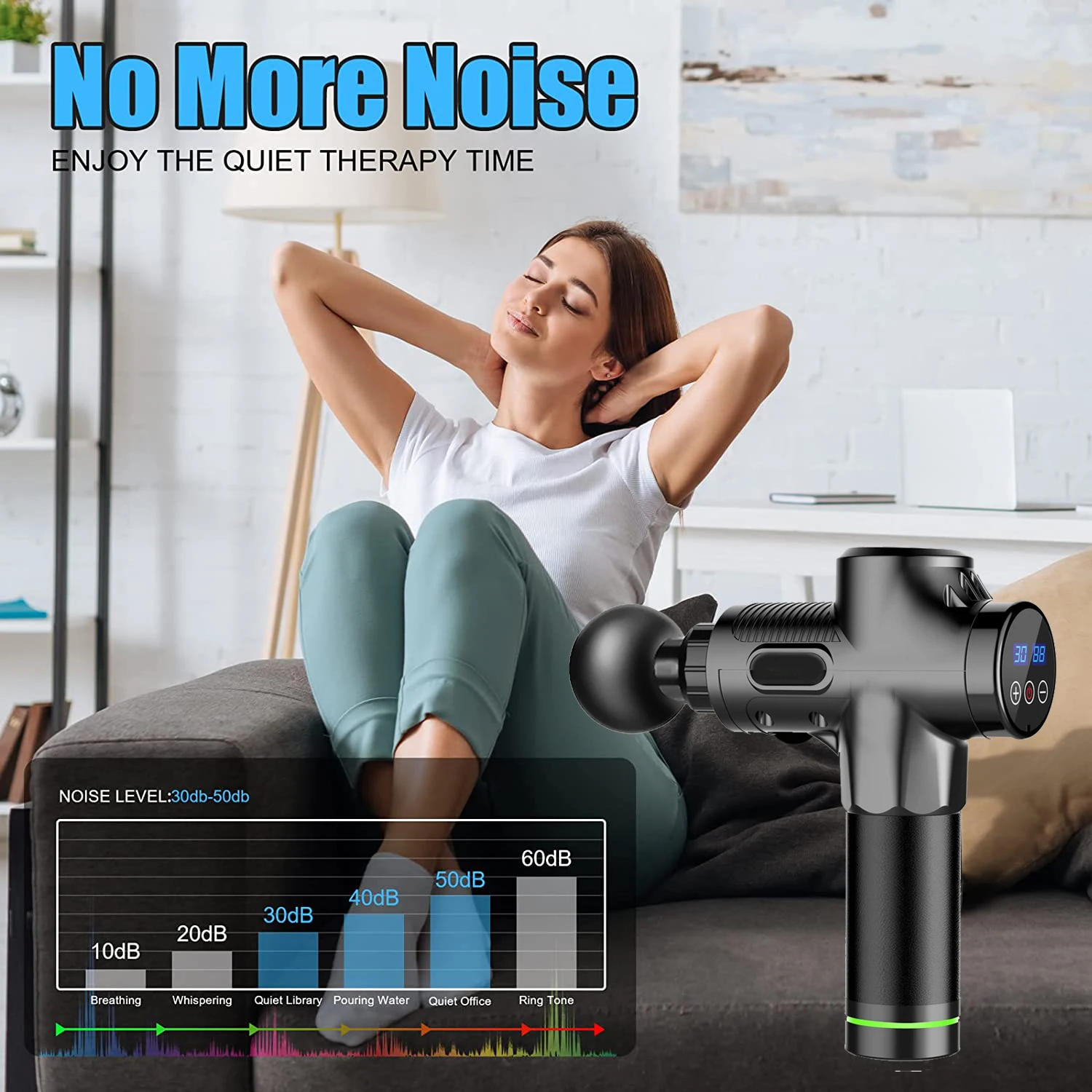 Fascial Massage Gun Electric Percussion Pistol Massager For Body Neck Back Deep Tissue Muscle RelaxationFitness