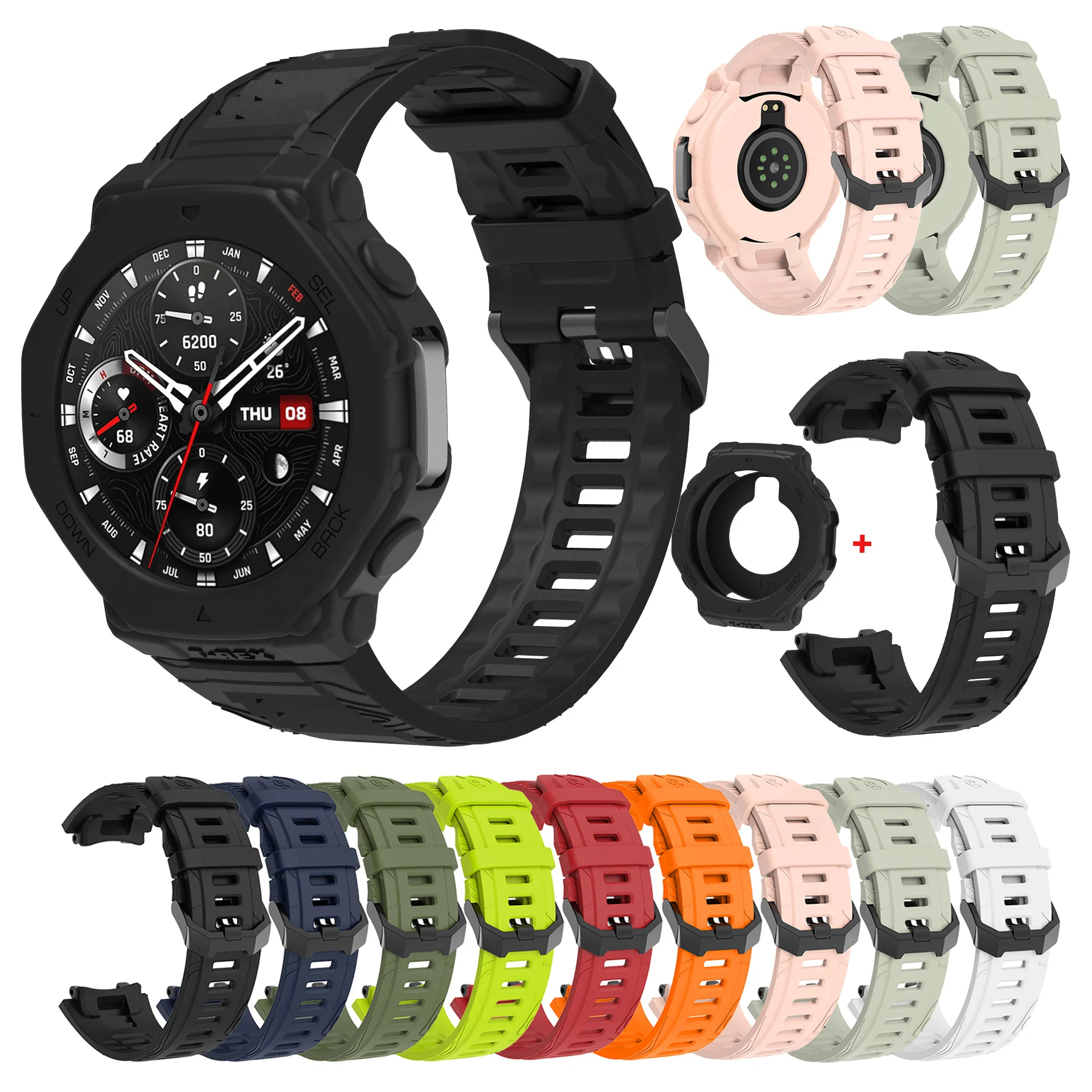 Durable Silicone Strap with Protective Case