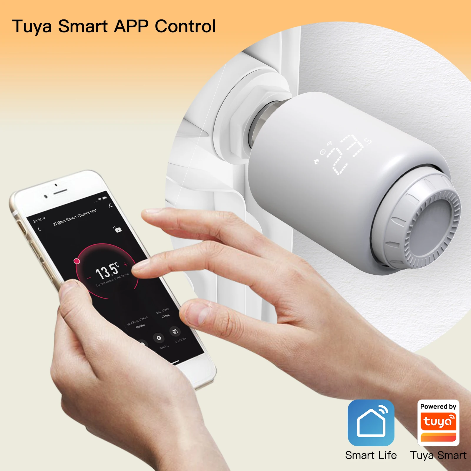 moes tuya zigbee trv valvula termostatica do radiador 02