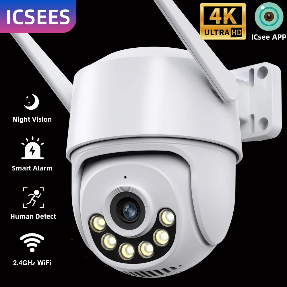 ICSeeWifiOutdoorSurveillanceCamera8MPWirelessSecurityMini