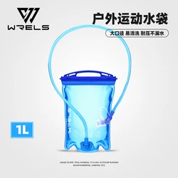 Foldable Silicone Water Bottle - Portable & BPA - Free with Straw, 500ml (Water bag 1L)