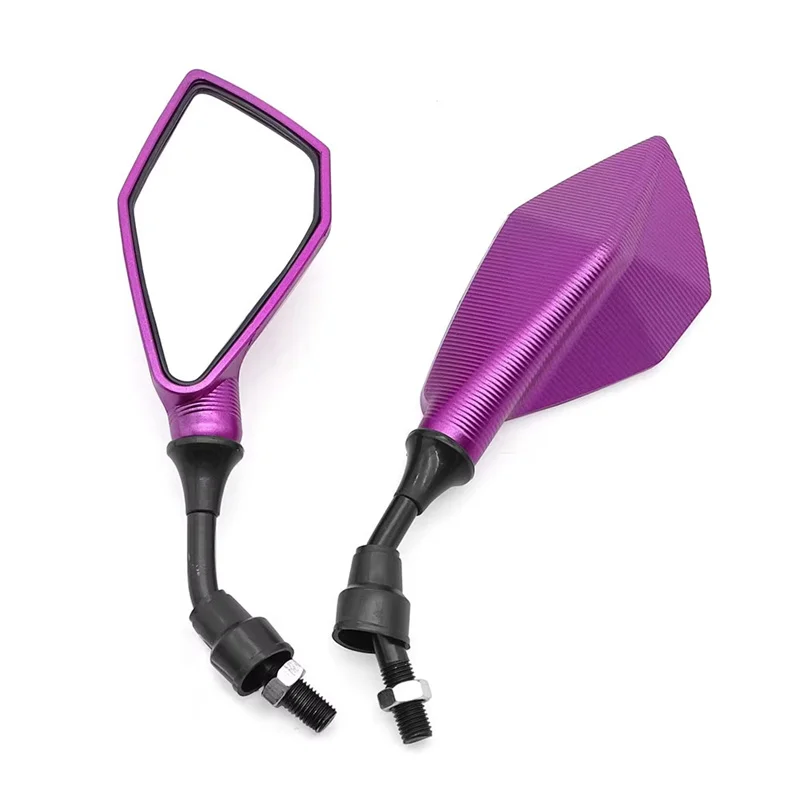 Sleek Red Motorcycle Rearview Mirrors - High-Definition ABS Side Mirrors