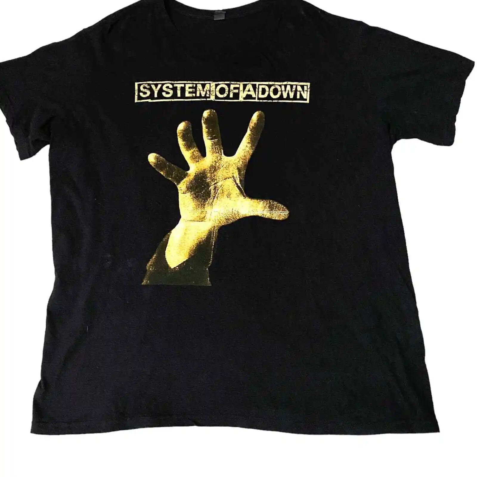 T-Shirt Girocollo Vintage System Of A Down Bay Island Band T-Shirt Nera 2Xl Anni '90